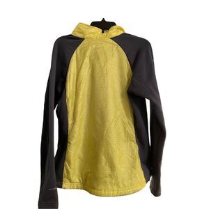 L.L.Bean Womens Black & Yellow Long-Sleeve Fleece Jacket Large